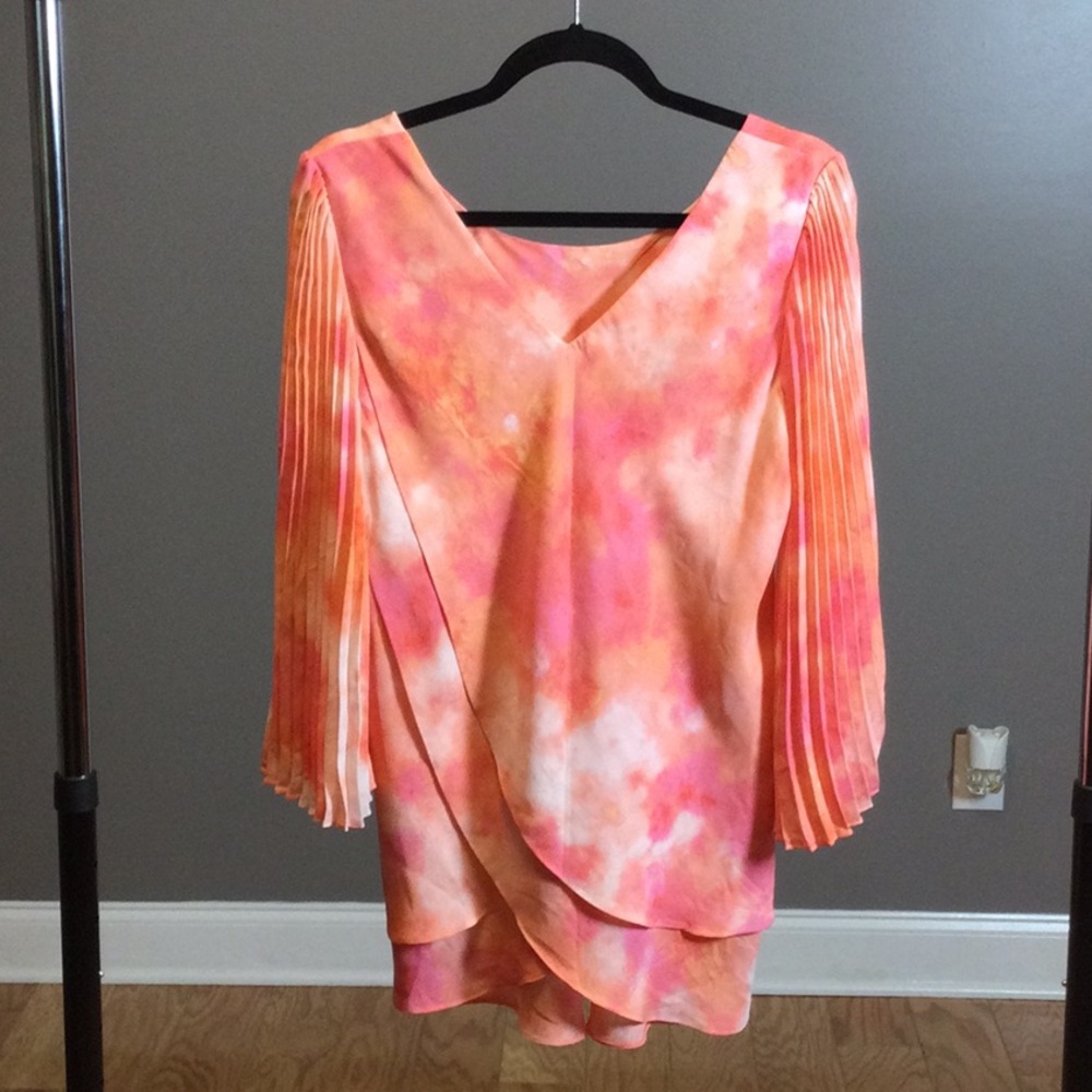 S Laurie Felt Elegant Orange and Pink Top